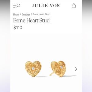 Julie Vos Esme Heart Stud